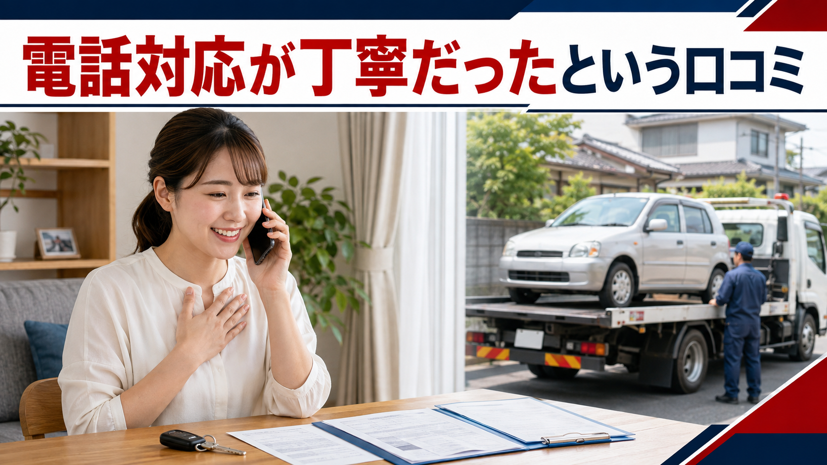 電話対応が丁寧だったという口コミ