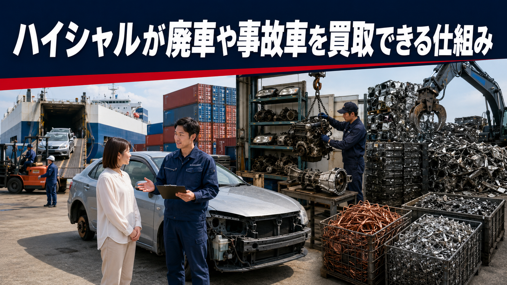 ハイシャルが廃車や事故車を買取できる仕組み