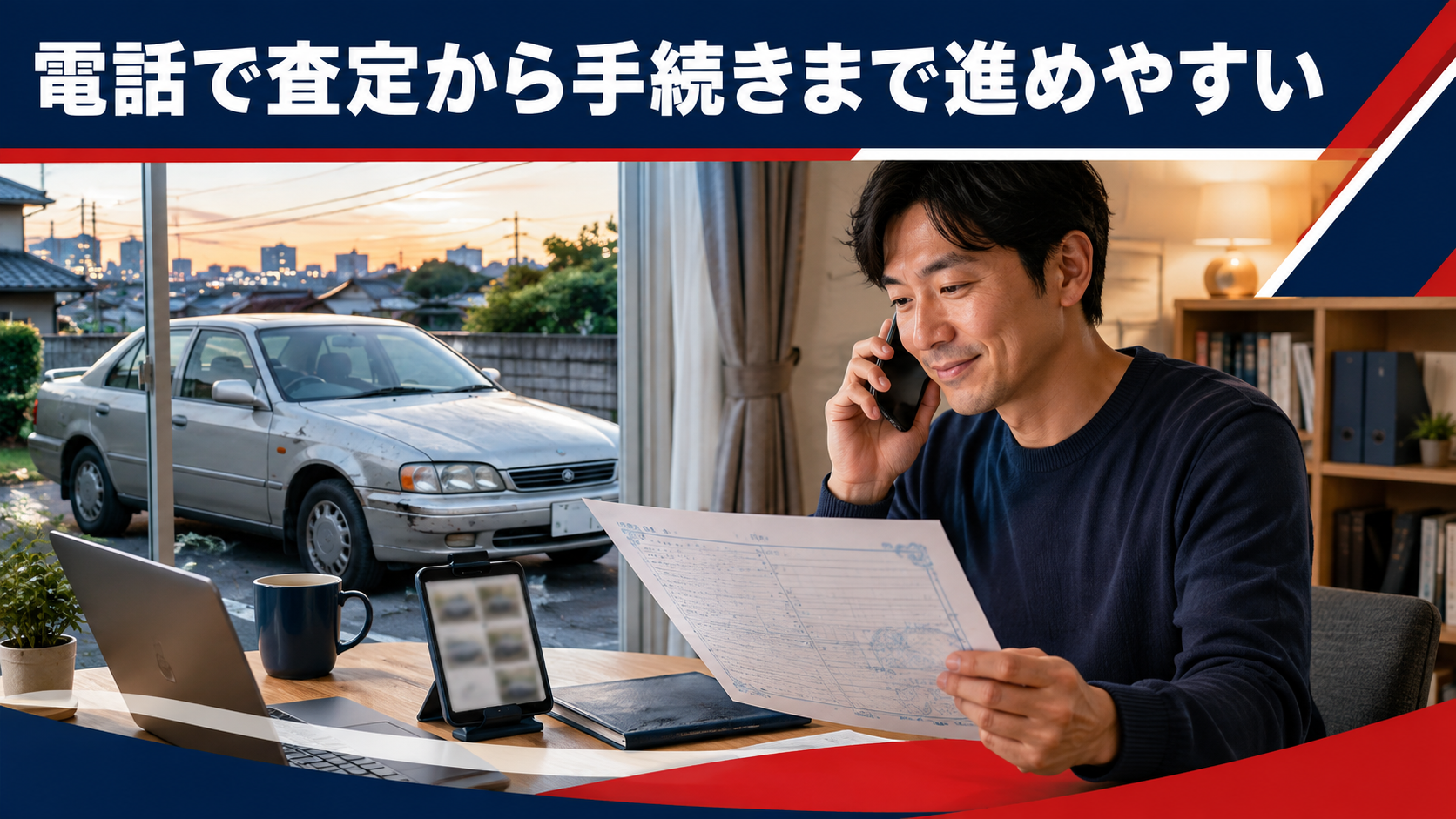 電話で査定から手続きまで進めやすい