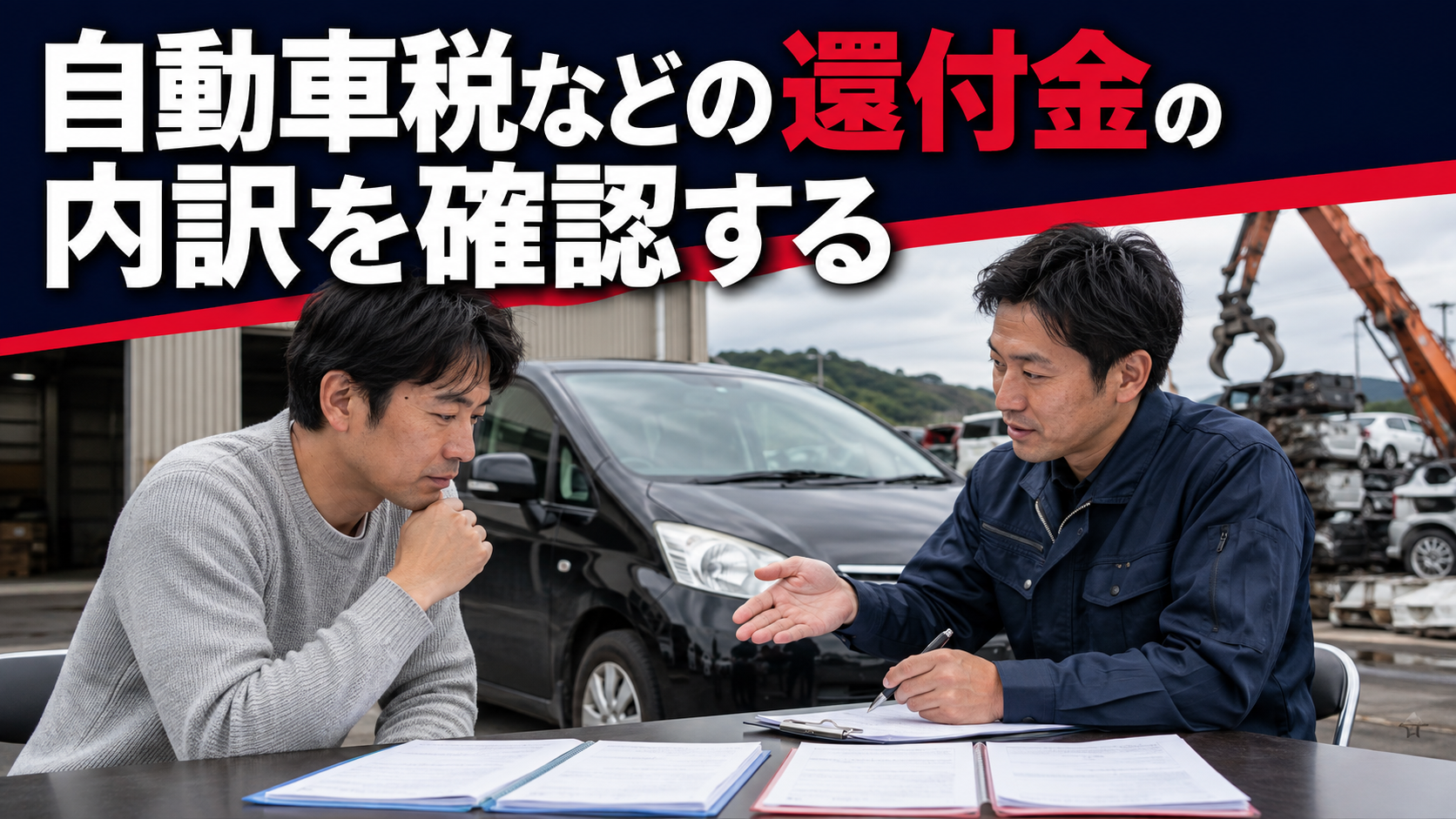 自動車税などの還付金の内訳を確認する