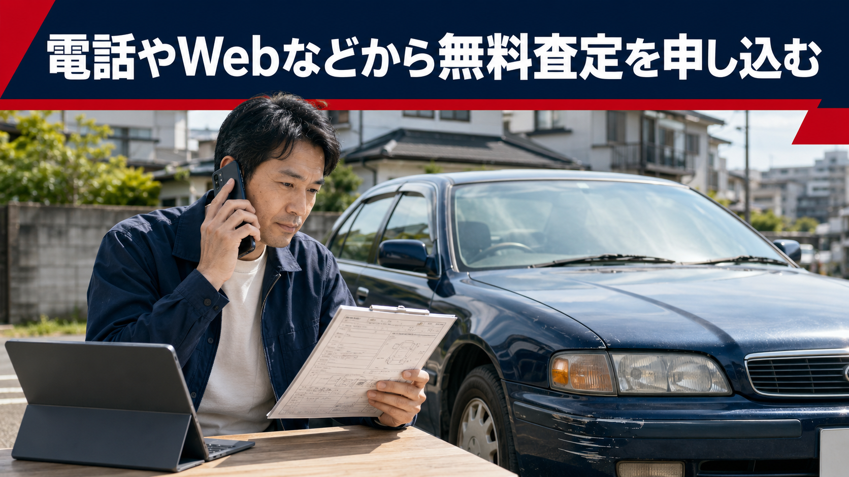 電話やWebなどから無料査定を申し込む