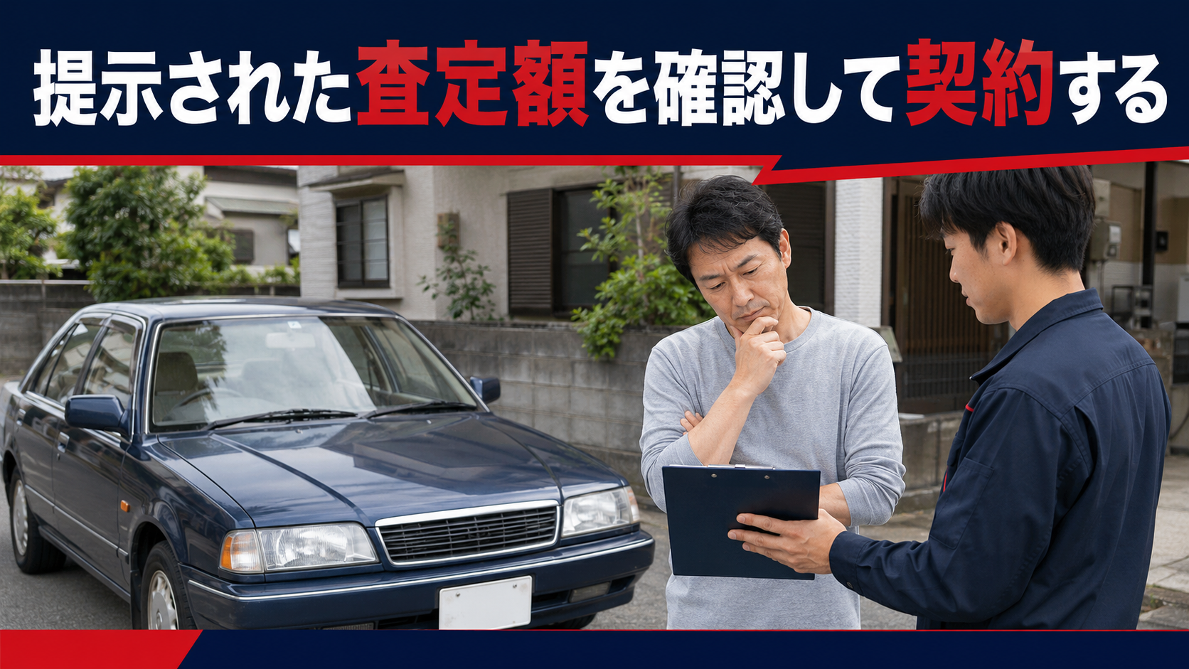 提示された査定額を確認して契約する