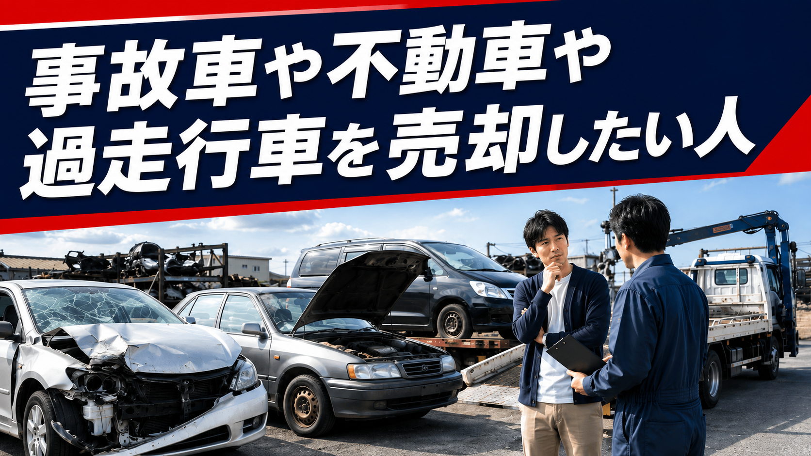事故車や不動車や過走行車を売却したい人