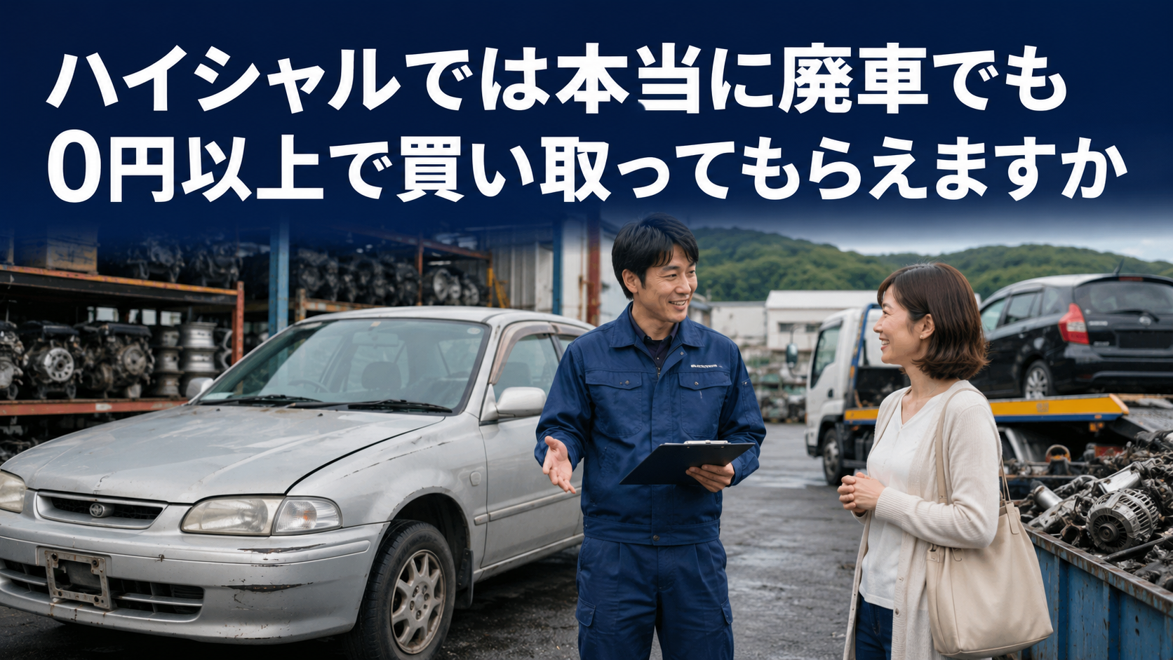 ハイシャルでは本当に廃車でも0円以上で買い取ってもらえますか