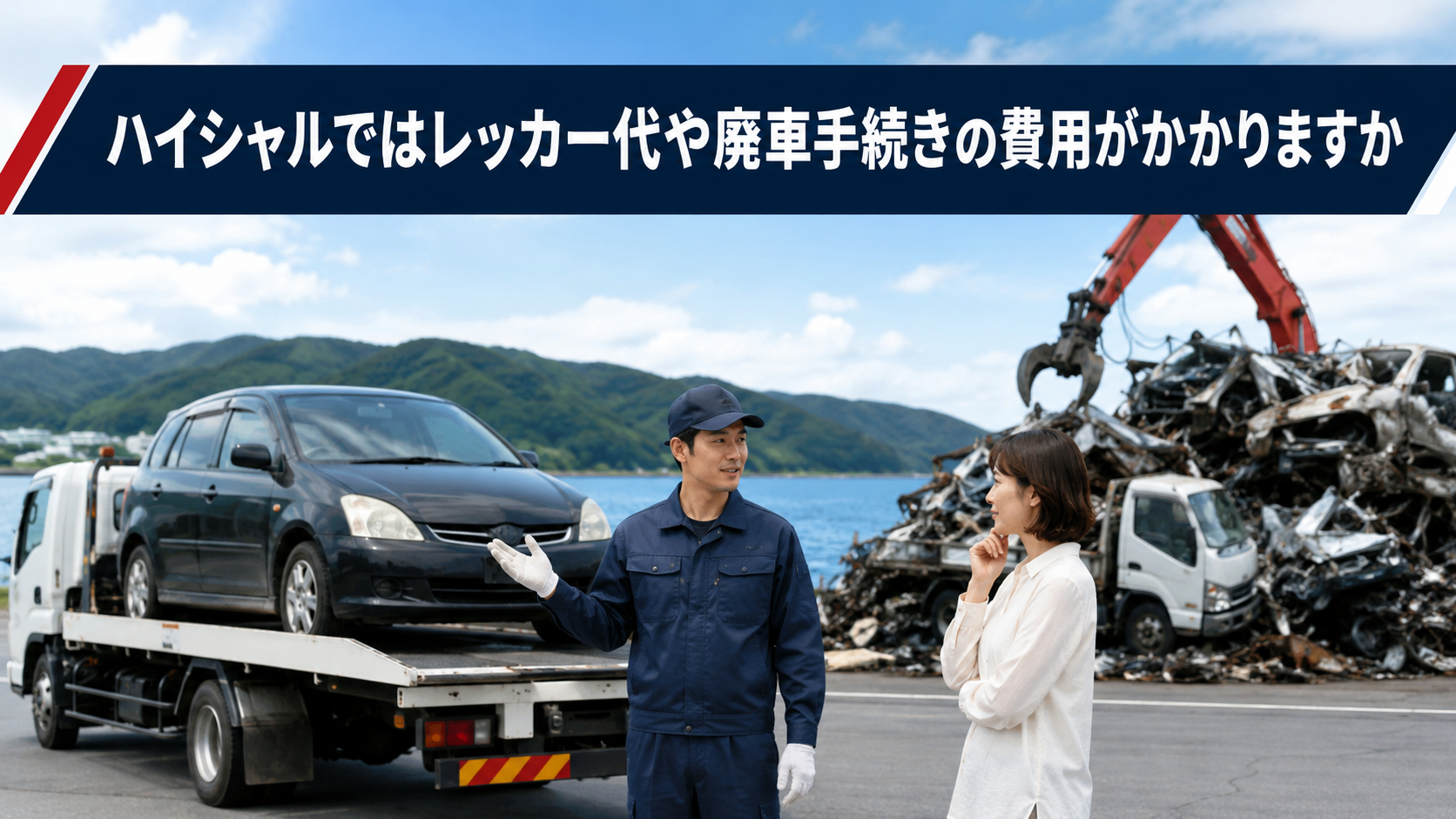 ハイシャルではレッカー代や廃車手続きの費用がかかりますか