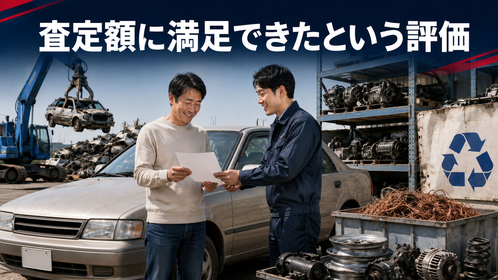 査定額に満足できたという評価