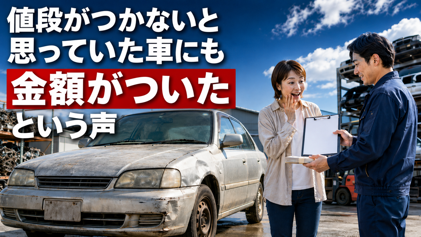 値段がつかないと思っていた車にも金額がついたという声
