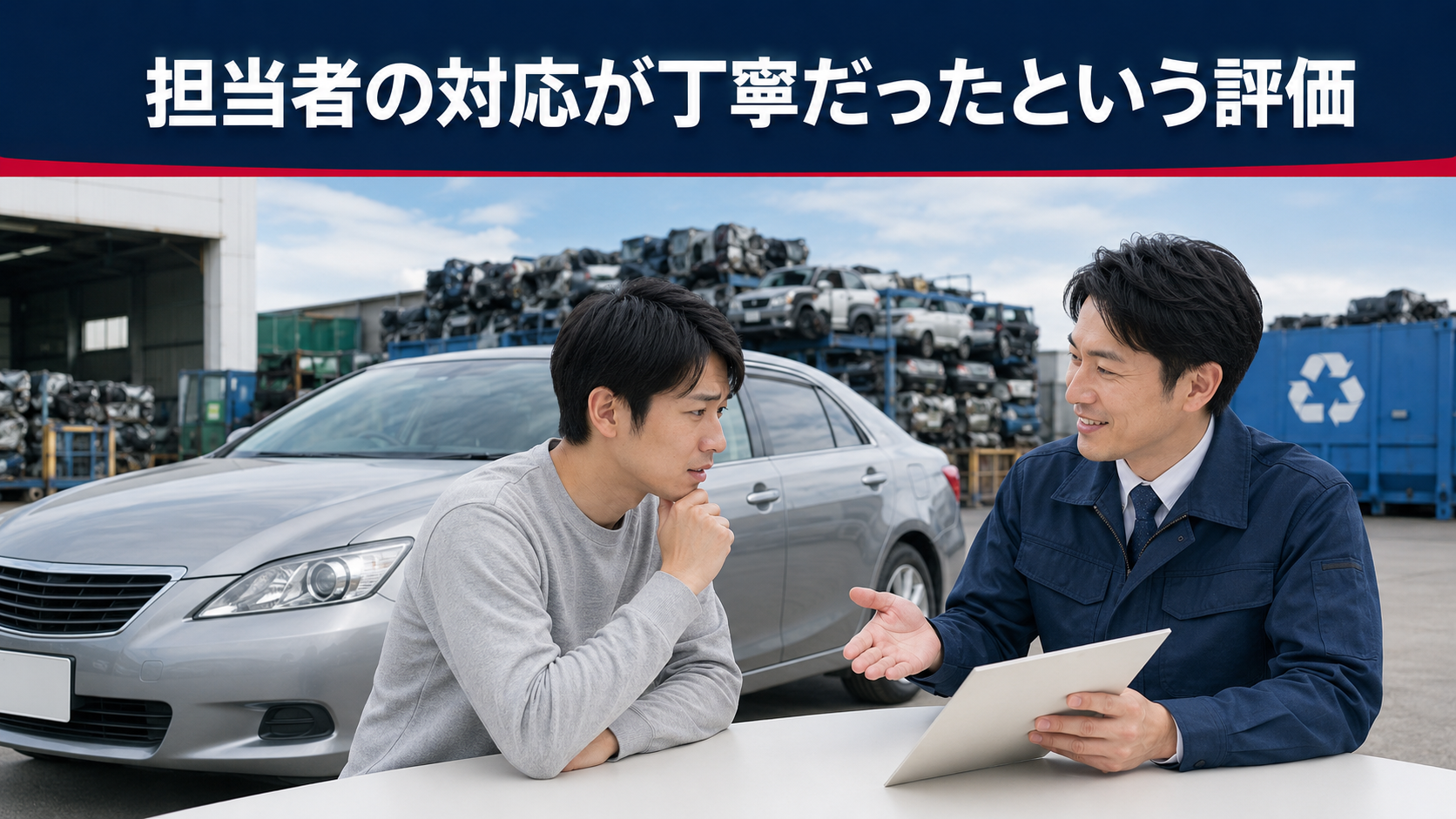 担当者の対応が丁寧だったという評価
