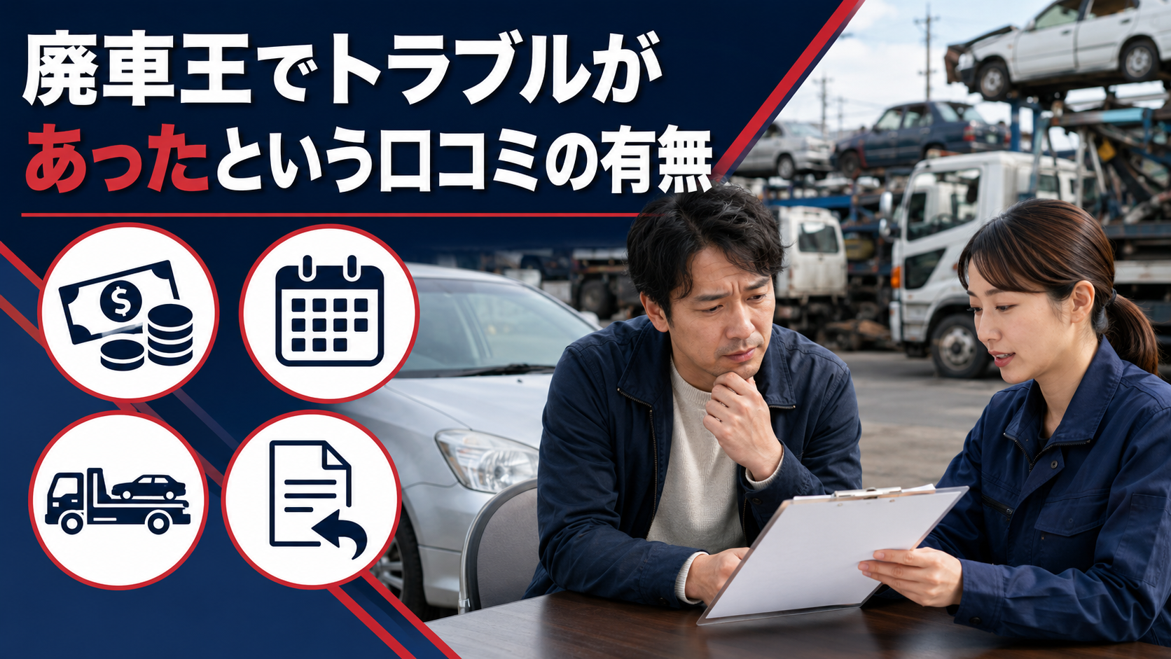 廃車王でトラブルがあったという口コミの有無