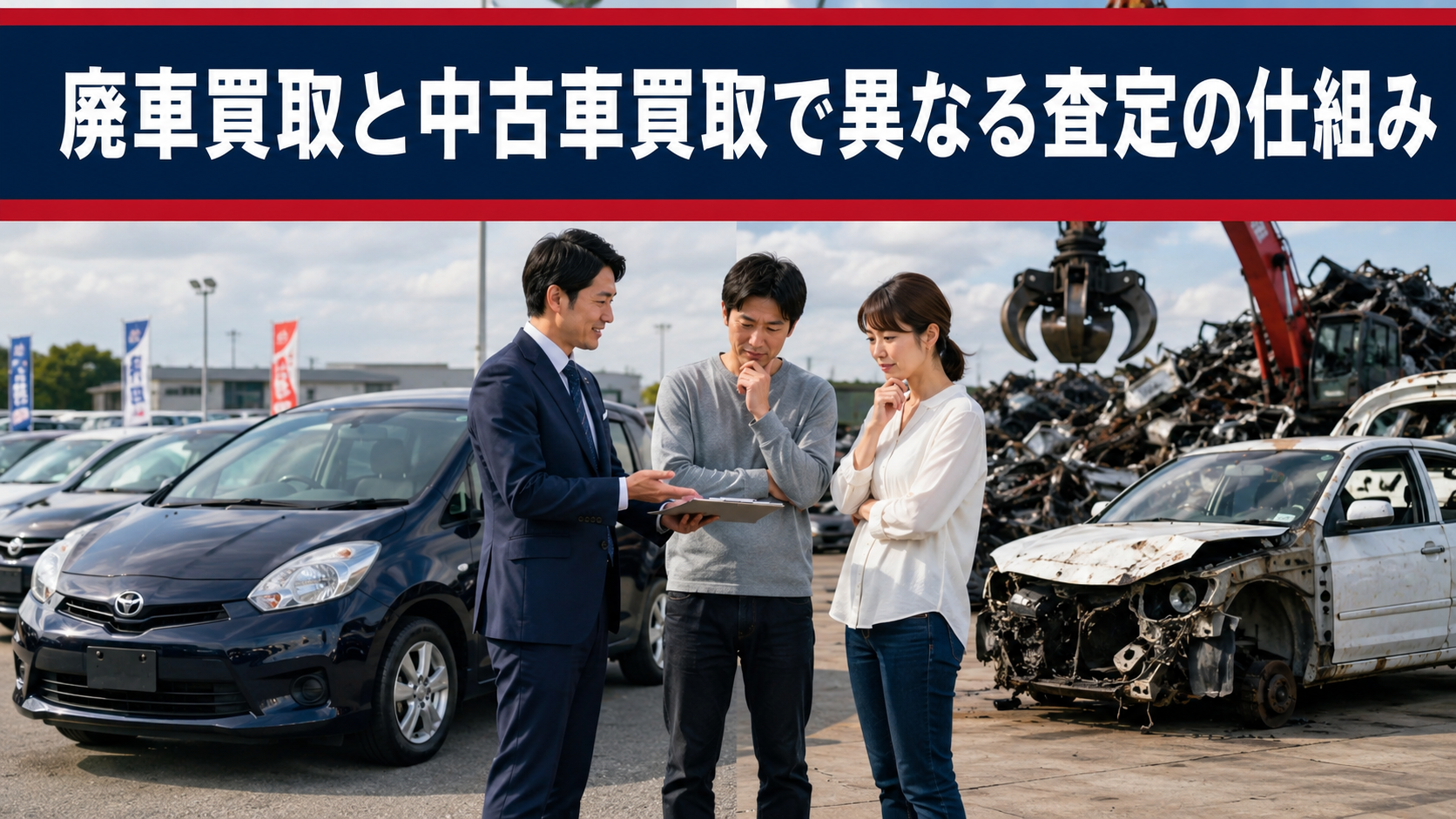 廃車買取と中古車買取で異なる査定の仕組み