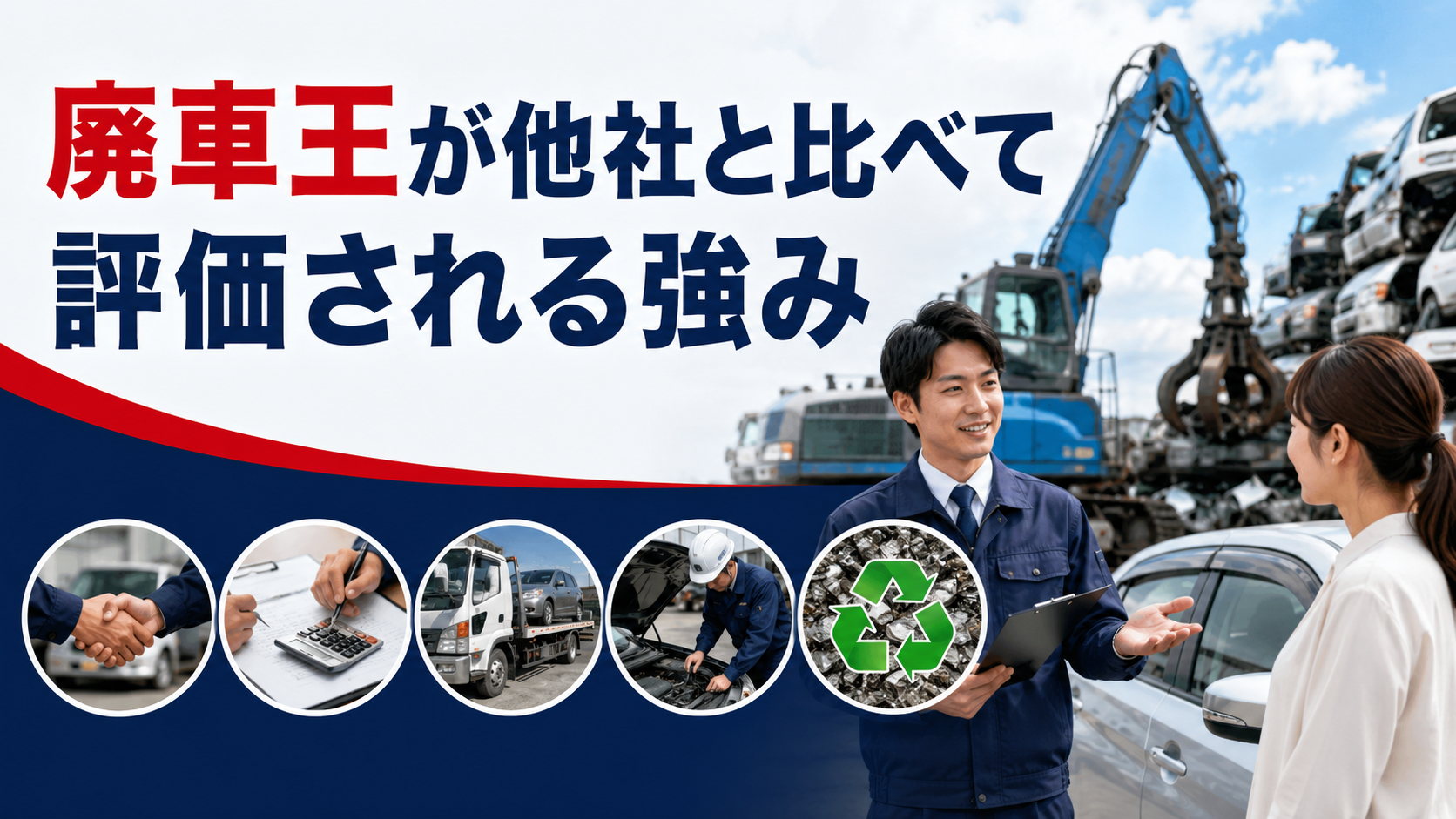 廃車王が他社と比べて評価される強み