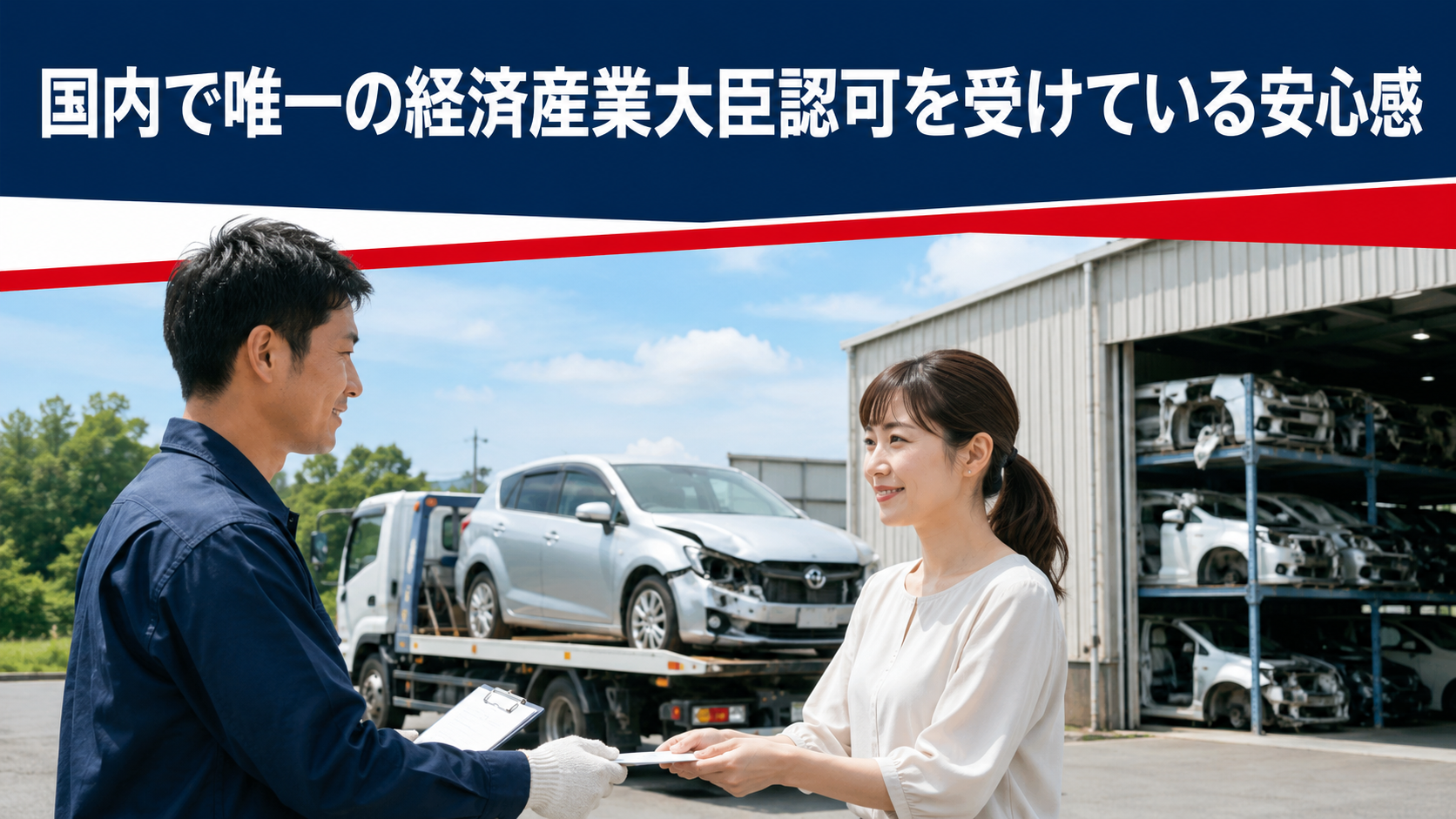 国内で唯一の経済産業大臣認可を受けている安心感