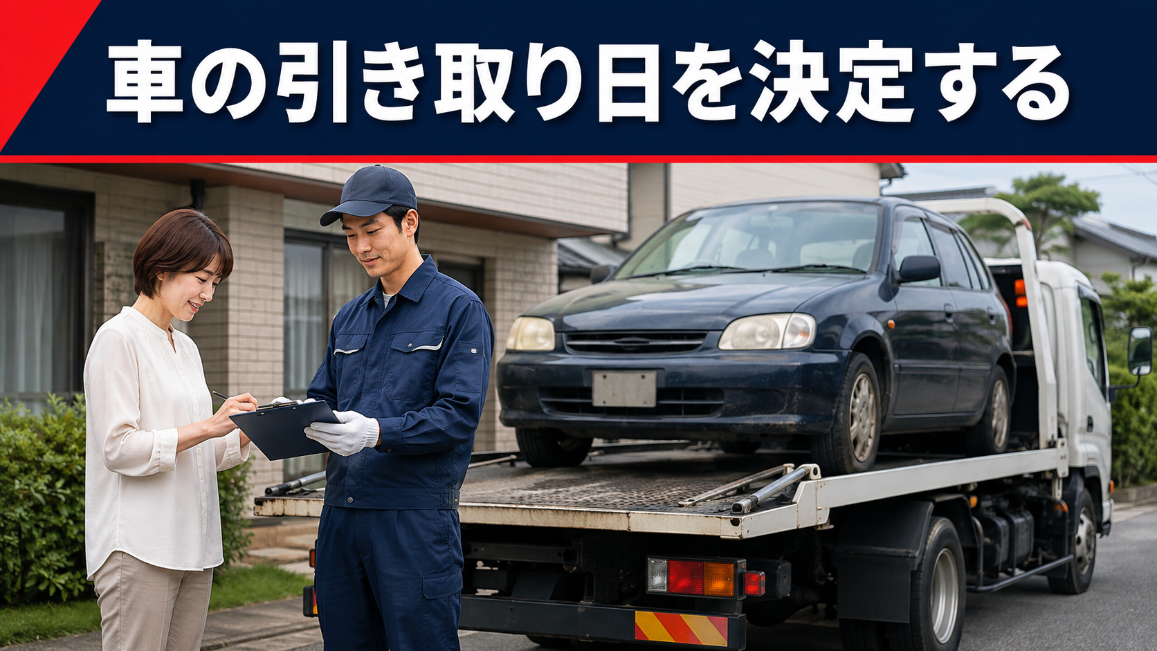 車の引き取り日を決定する