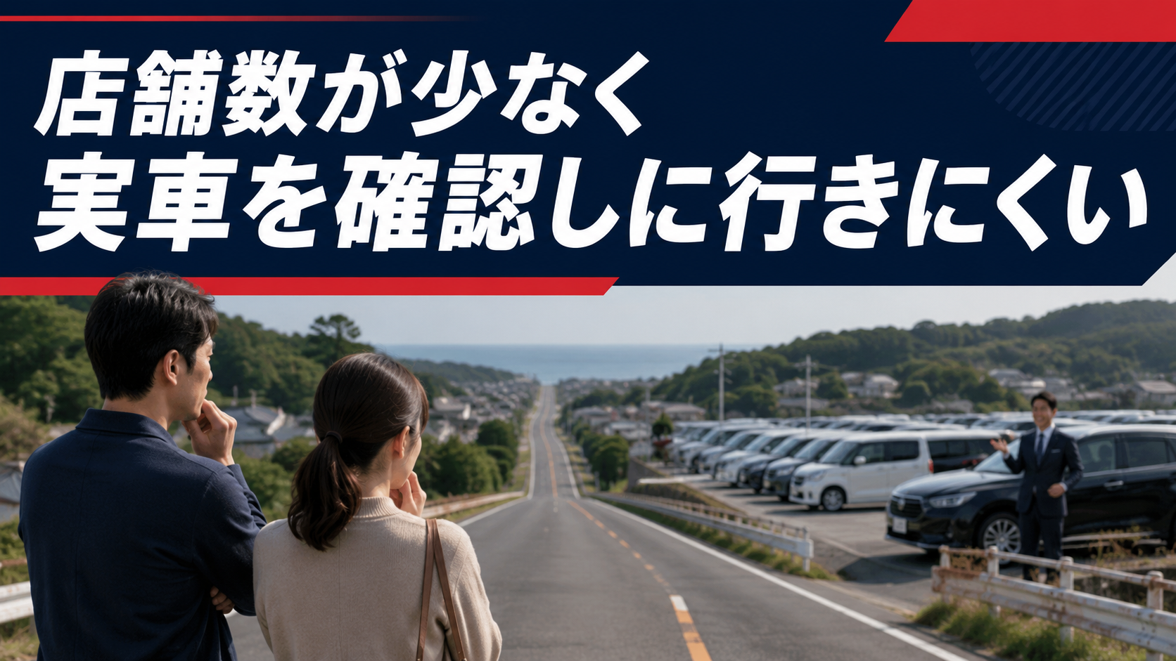 店舗数が少なく実車を確認しに行きにくい