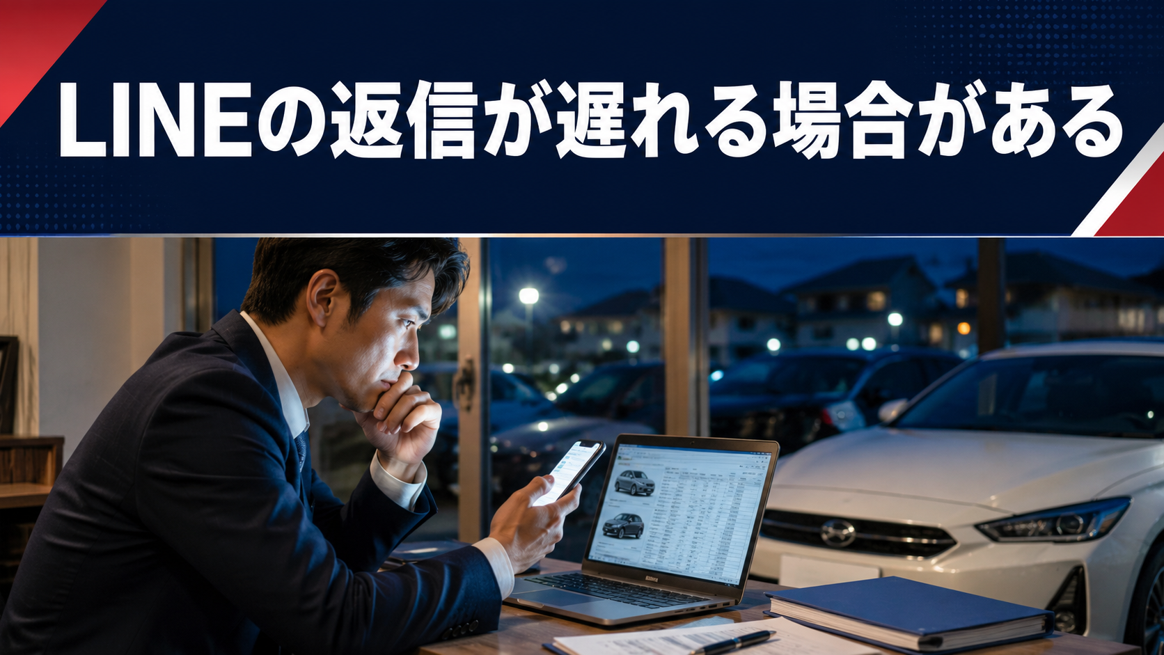 LINEの返信が遅れる場合がある