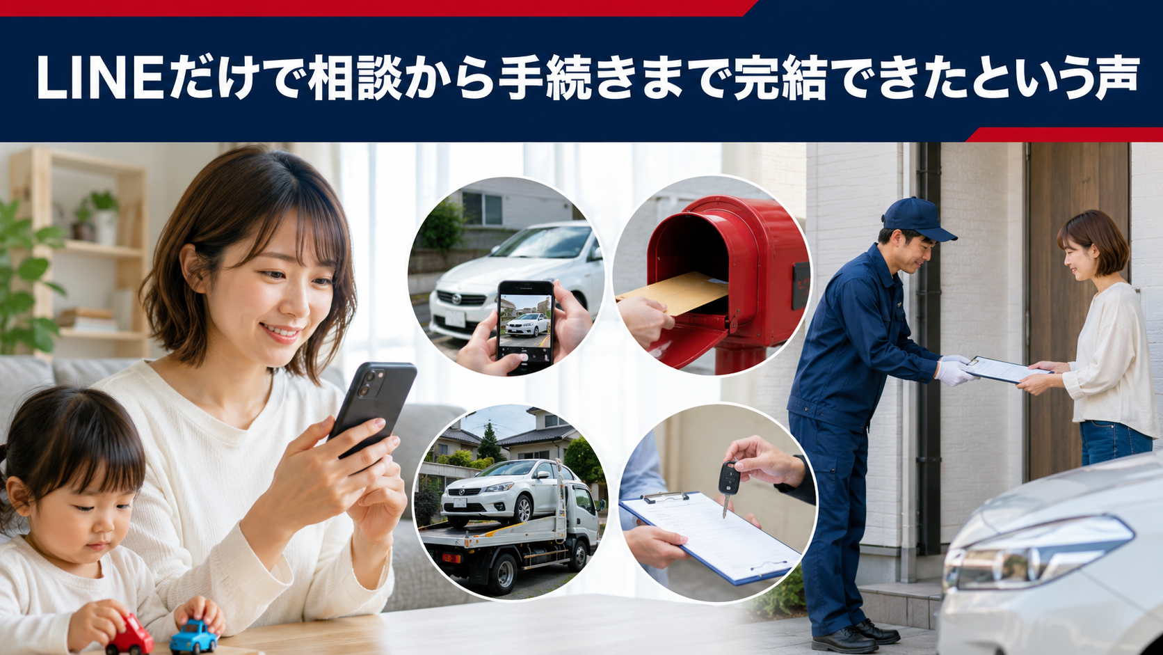 LINEだけで相談から手続きまで完結できたという声