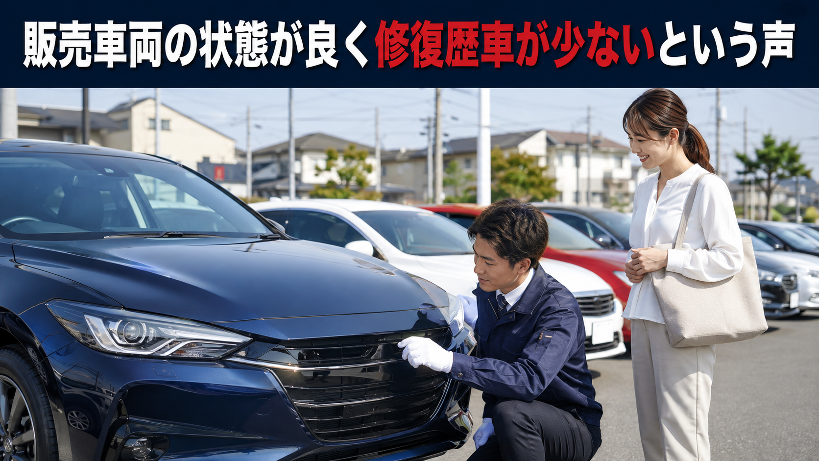 販売車両の状態が良く修復歴車が少ないという声