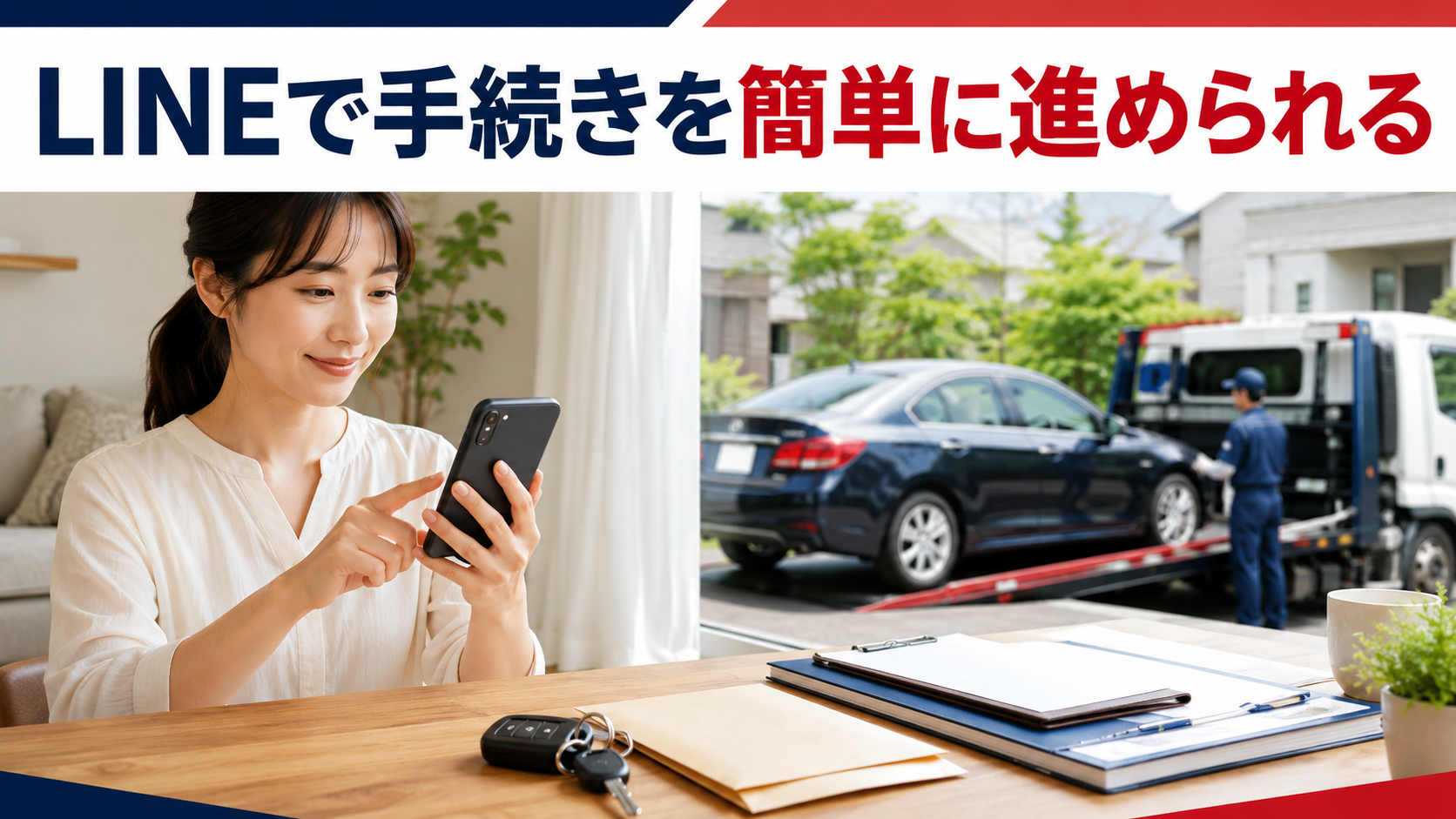 LINEで手続きを簡単に進められる