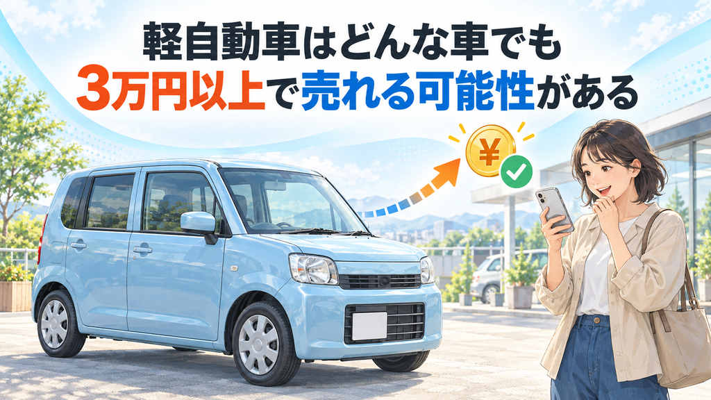 軽自動車はどんな車でも3万円以上で売れる可能性がある