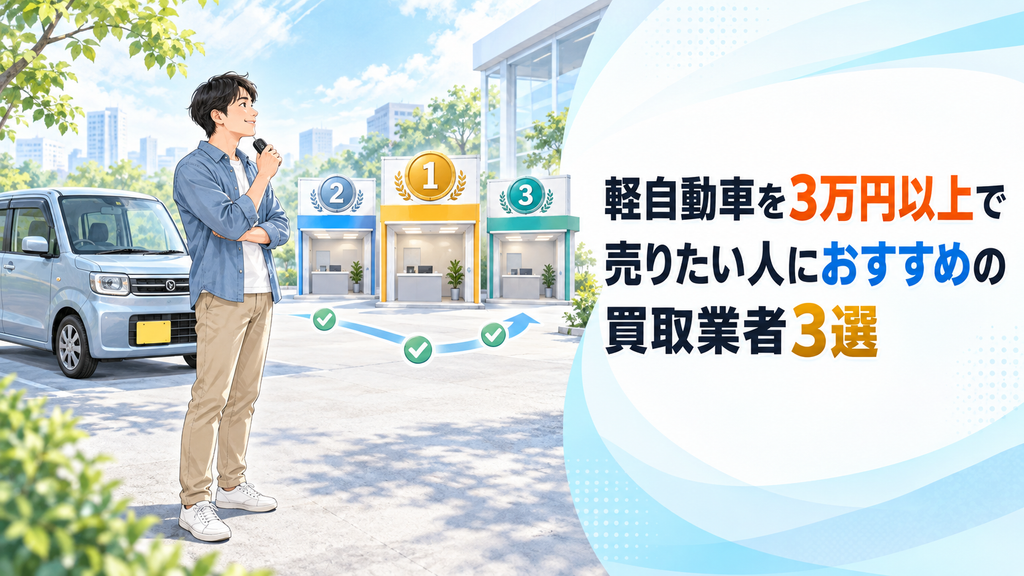 軽自動車を3万円以上で売りたい人におすすめの買取業者3選
