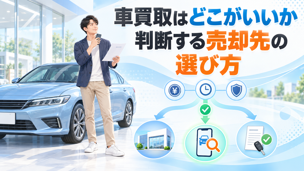 車買取はどこがいいか判断する売却先の選び方