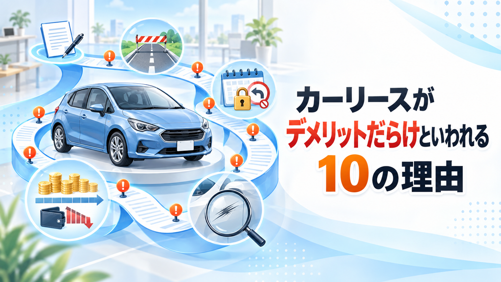 カーリースがデメリットだらけといわれる10の理由