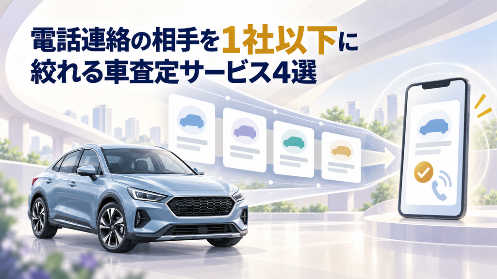 電話連絡の相手を1社以下に絞れる車査定サービス4選
