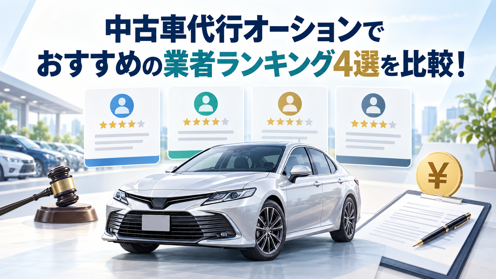 中古車代行オーションでおすすめの業者ランキング4選を比較！
