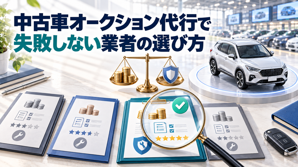 中古車オークション代行で失敗しない業者の選び方