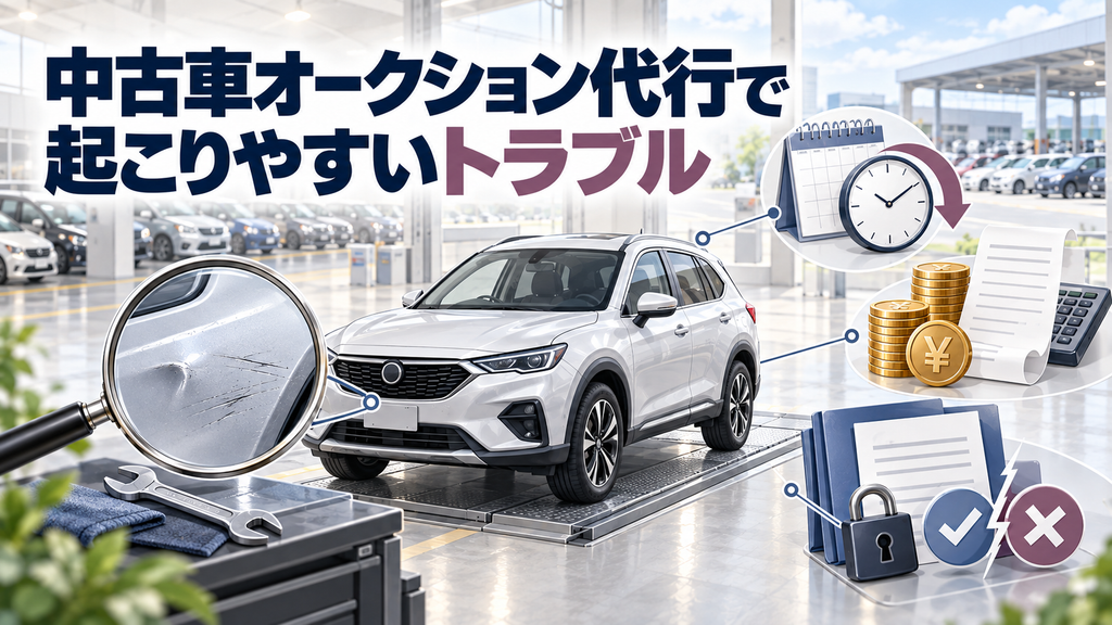中古車オークション代行で起こりやすいトラブル