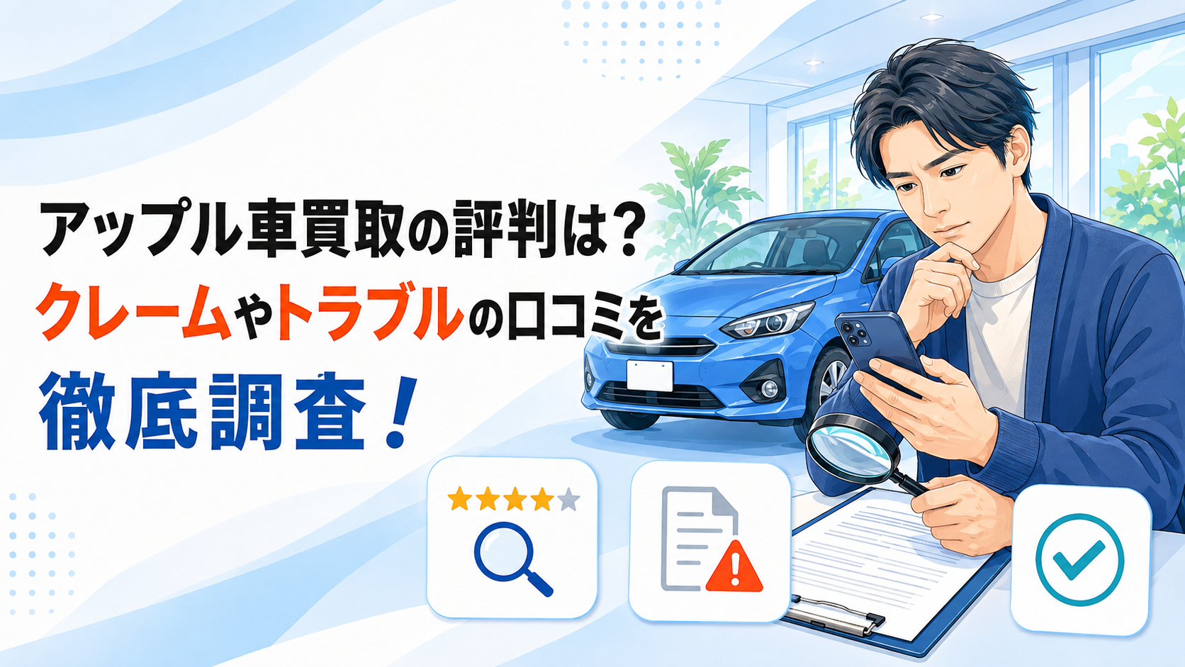 アップル車買取の評判は？クレームやトラブルの口コミを徹底調査！