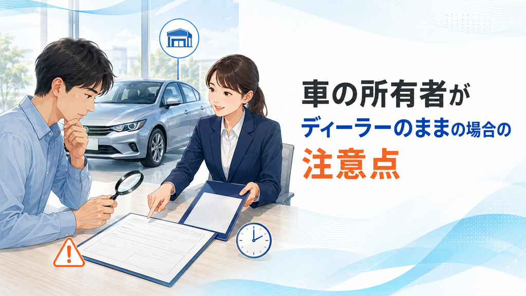 車の所有者がディーラーのままの場合の注意点