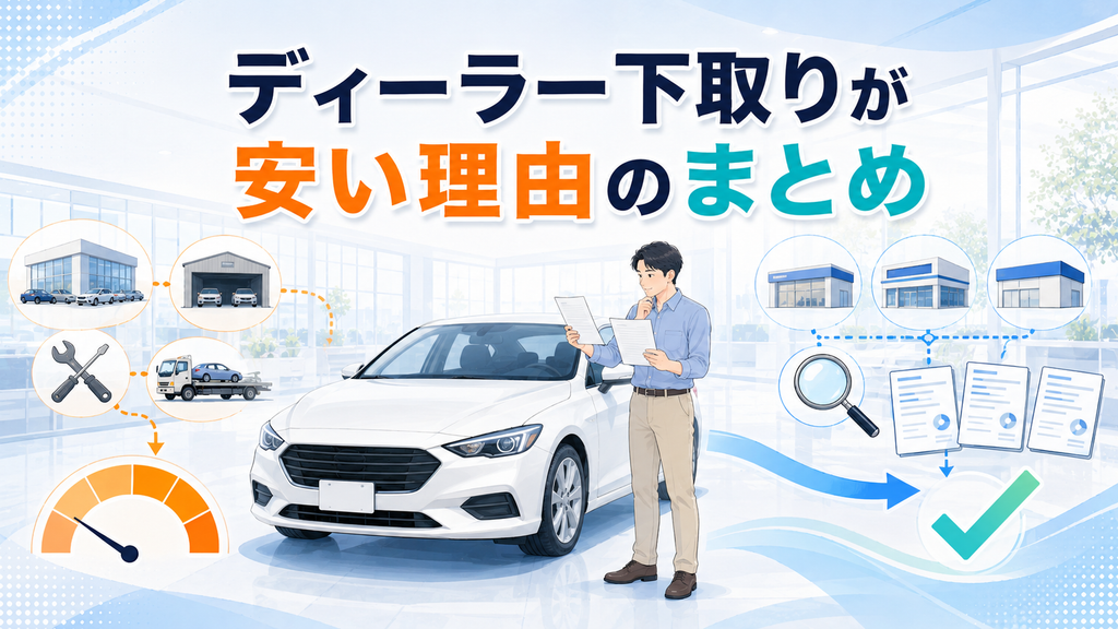 ディーラー下取りが安い理由のまとめ