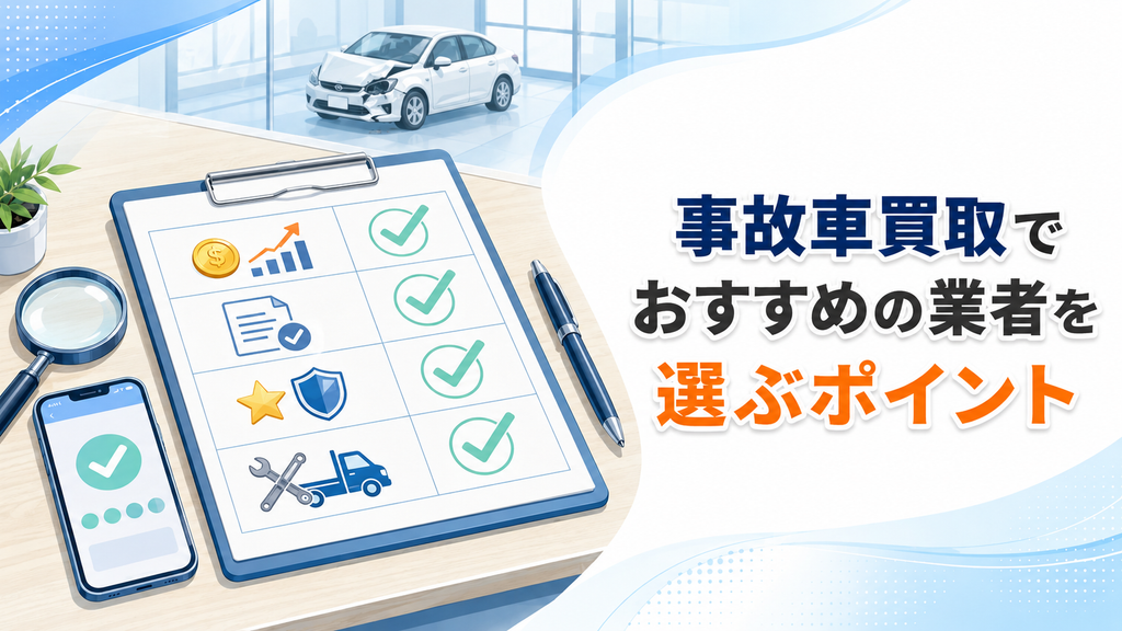 事故車買取でおすすめの業者を選ぶポイント