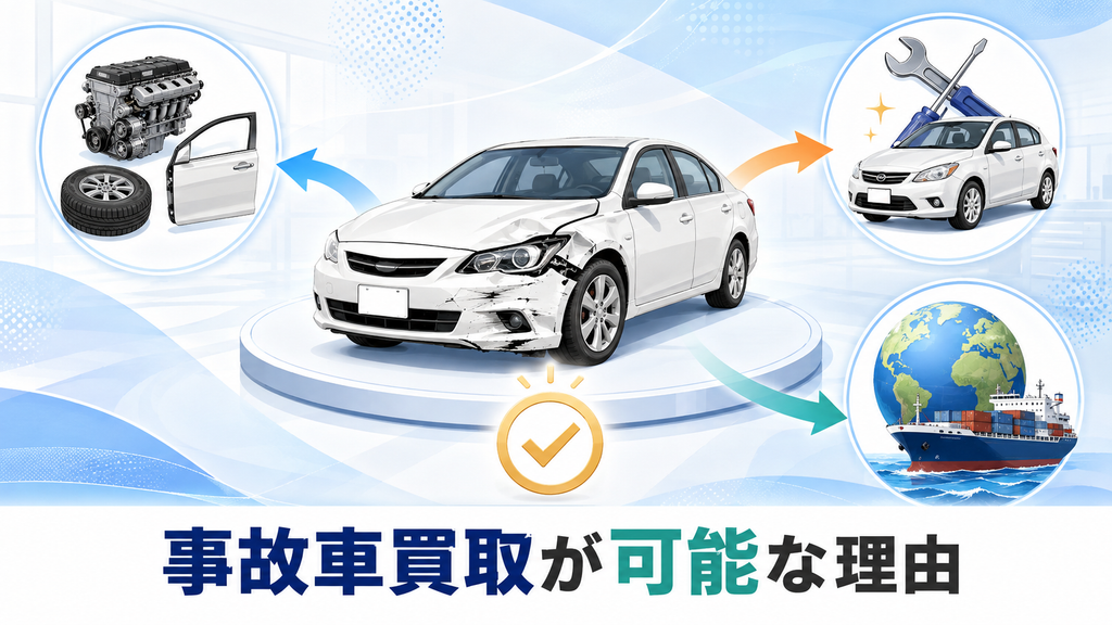 事故車買取が可能な理由