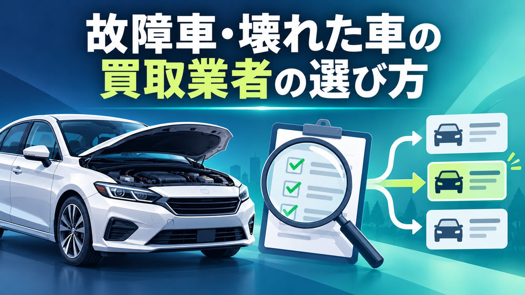 故障車・壊れた車の買取業者の選び方