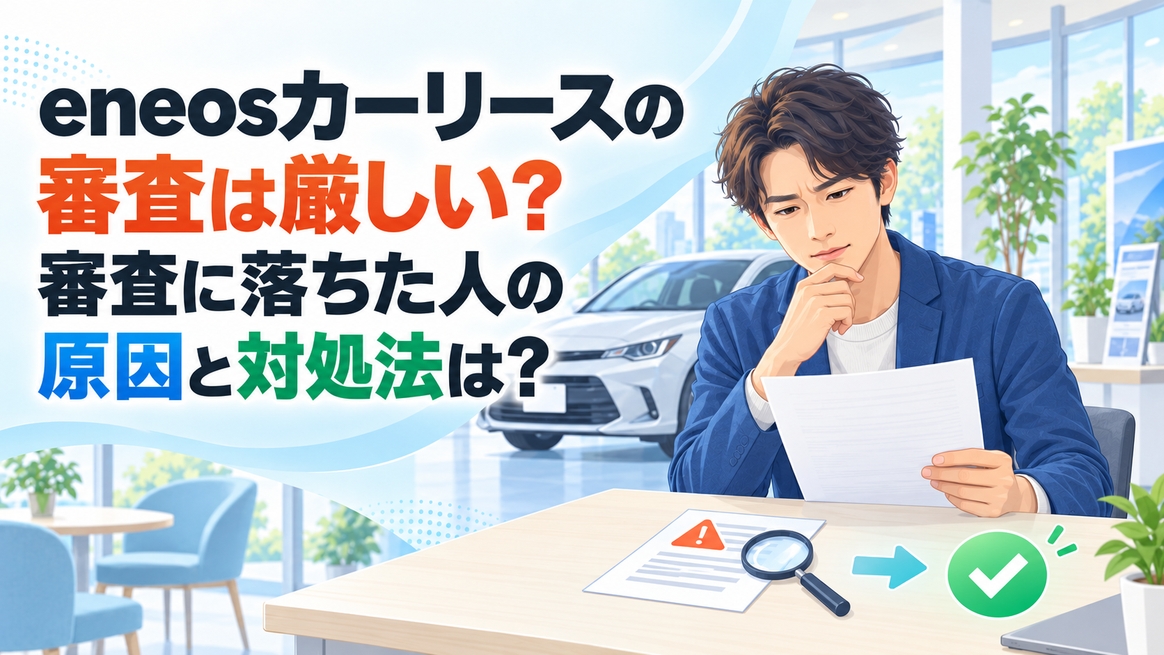 eneosカーリースの審査は厳しい？審査に落ちた人の原因と対処法は？