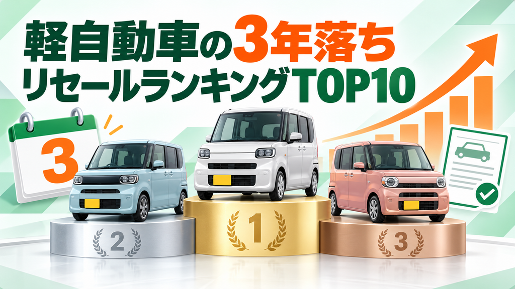 軽自動車の3年落ちリセールランキングTOP10