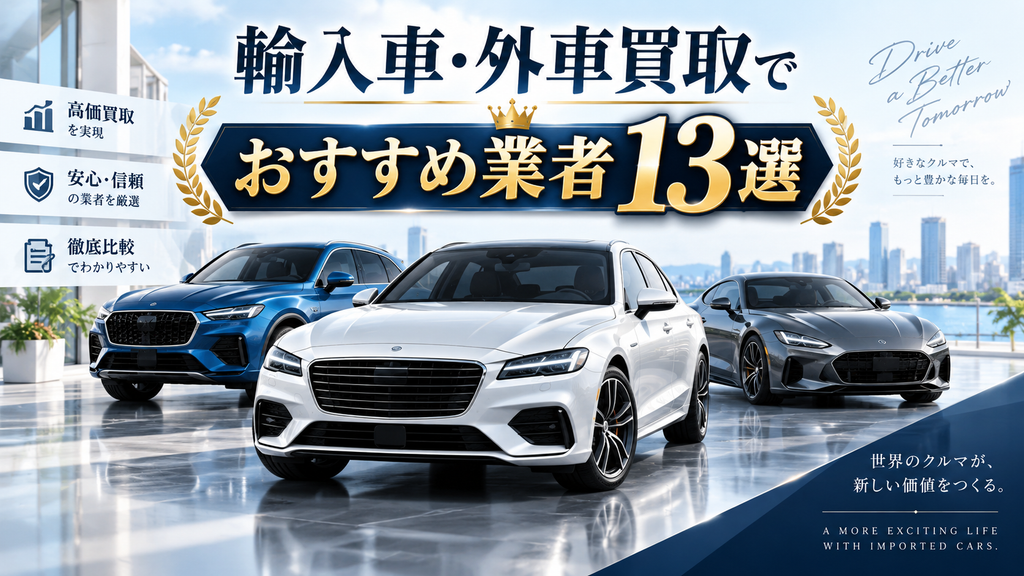輸入車・外車買取でおすすめ業者13選