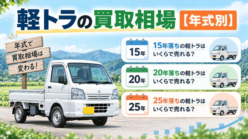 軽トラの買取相場【年式別】