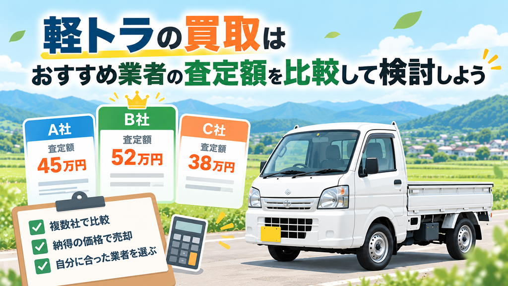軽トラの買取はおすすめ業者の査定額を比較して検討しよう