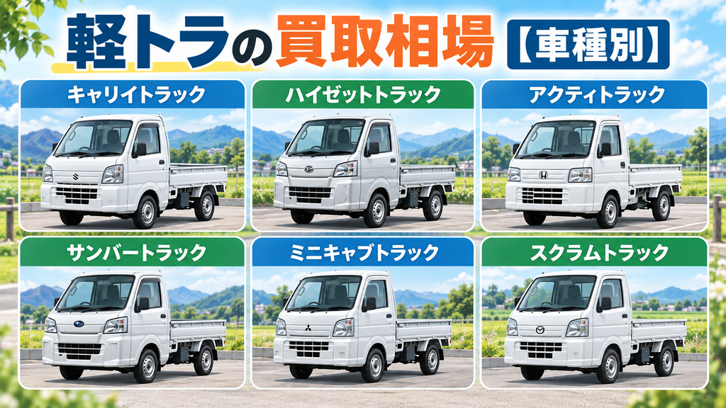軽トラの買取相場【車種別】