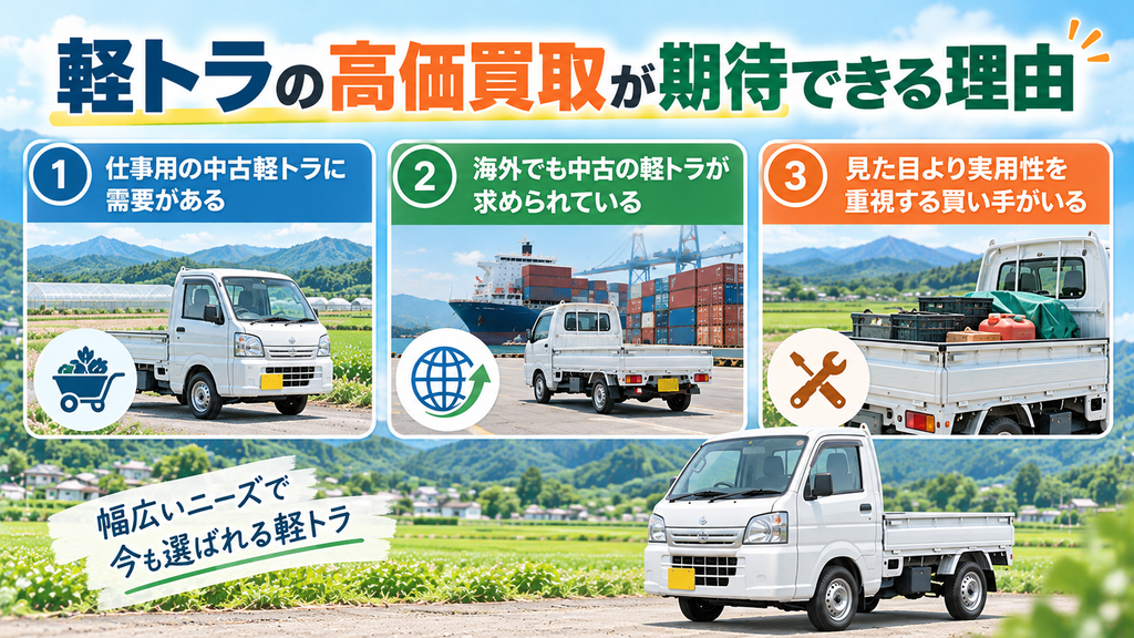 軽トラの高価買取が期待できる理由